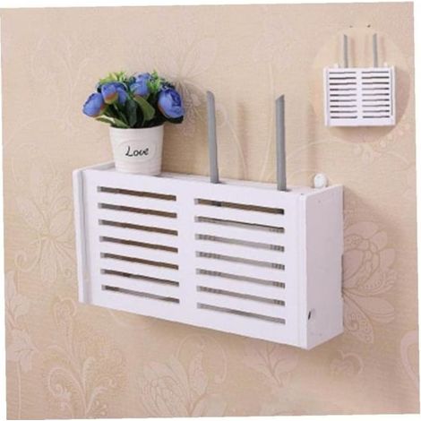 Aufbewahrungsbox für einen WLAN-Router, Wandregal aus Holz für das Wohnzimmer (1/5)