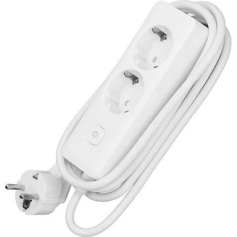 Multiprise 2200 W, plusieurs prises, boîtier de connexion 10 A, prise de courant, fiche UE 250 V SF008‑2