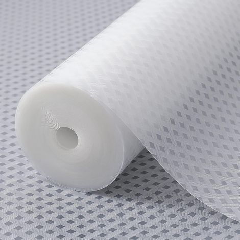 Revêtements d'étagère pour armoires de Cuisine, Revêtements de réfrigérateur Imperméable et résistant à l'huile, Tapis de tiroir Non adhésif Doublure d'étagère antidérapant Transparent 60x1000cm (1/5)