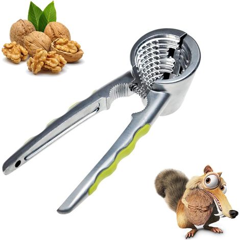 1 Casse-noix,alliage d'aluminium,poignées antidérapantes,forme conique,pour noix de pécan amandes noisettes pistaches,cuisine restaurant (1/5)