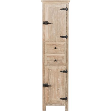 Colonne de salle de bain en bois et métal - LAURINA (1/3)