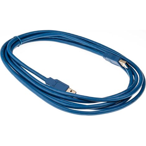 Câble USB RS PRO, USB-A mâle vers USB-A mâle, Bleu, 3m ( Prix pour 1 ) (1/3)