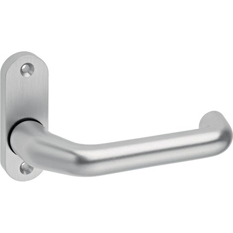 Poignée de porte profilée avec trou 1391/0000 Aluminium F1, diamètre 8 mm, courbé (1/3)
