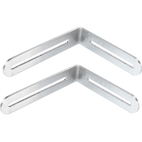 Équerres D'angle Renfort et Fixation D'angle à 90° Lot de 2 en Acier Inoxydable Argenté pour Meubles pour Chaises et Tiroirs, pour Projets DIY (1/5)
