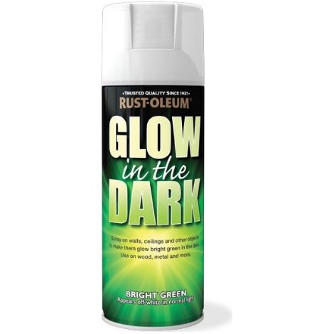 Rust-Oleum Glow in the Dark Green Aerosol Spray Paint - 400ml