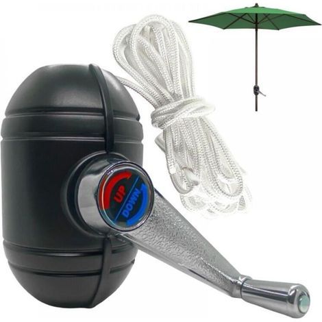 Ersatzteile für Gartenschirme: Kurbelgriff-Set mit festem Hebegriff und Kurbel. (1/5)