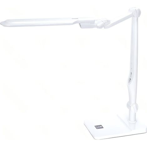 Lampe de Table LED Réglable Blanche 9W CCT 3000 à 6500K Bras Articulé Pour Étude et Bureau (1/3)