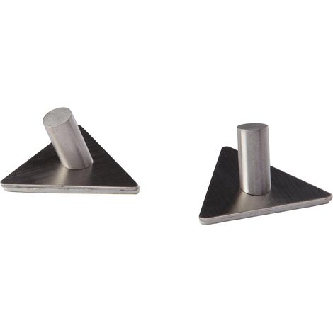 Wenko 2 Gancio adesivo a triangolo acciaio inox