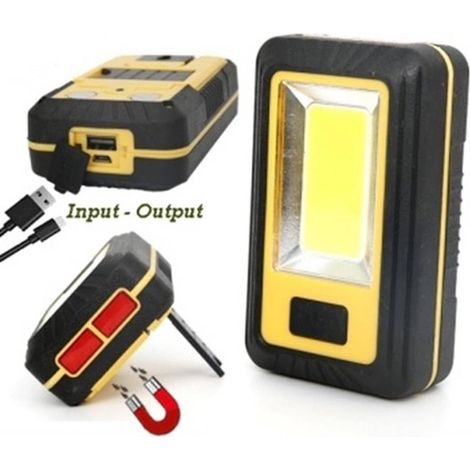 Lampe de Garage COB 4 LED Rouge - 24 COB - 2x1800mAh Li-ion USB - Éclairage Pratique et Polyvalent - Beast (1/5)
