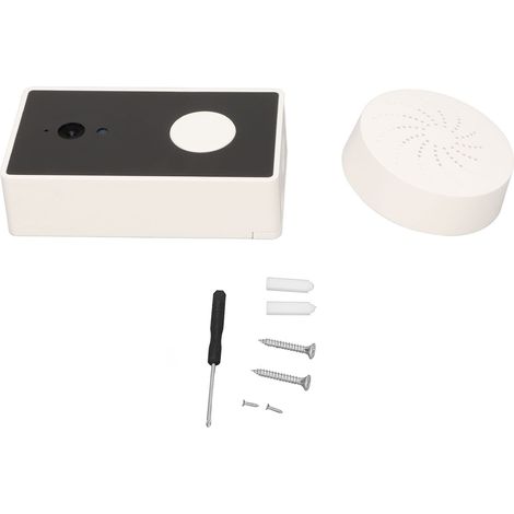 Sonnette vidéo sans fil avec interphone bidirectionnel, vision nocturne, télécommande, caméra intelligente Bluetooth et Wi-Fi, et sonnerie intégrée. (1/4)