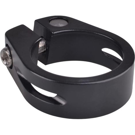 Collier de Selle de Vélo en Alliage d'Aluminium Collier de Serrage VTT Antivol pour Tige de Selle 25,4 mm 28,6 mm 31,8 mm 34,9 mm (01 Noir, 31,8 mm) (1/5)
