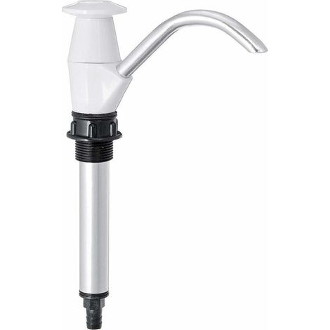 Trinkwasserpumpe, Handwasserpumpe, manuelle Wasserpresse, Spülbeckenpumpe für Wohnwagen, Doppelhub-Pumpe für Campinganhänger, Ersatz-Pumpenwerkzeug für Camping (weiß)