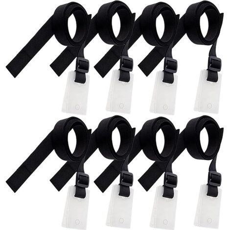 Kit de Fixation pour Bâche Solaire de Piscine, Boucle de Plaque de Bobine Solaire pour Film de Piscine, Couverture Solaire Sangles Set Contient 8 Sangles, 8 plaques de Cordon et 8 Boucles