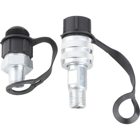 Raccord Hydraulique Rapide M16x1.5 Acier Chromé pour Tubes Haute Pression avec Valve Anti-Retour (1/5)