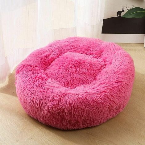 Panier Rond pour Chiens et Chats, Doux et Confortable, Peluche, Donut, Chat, Chaud, Moelleux, Lit de Couchage d'Hiver, 40cm (1/5)
