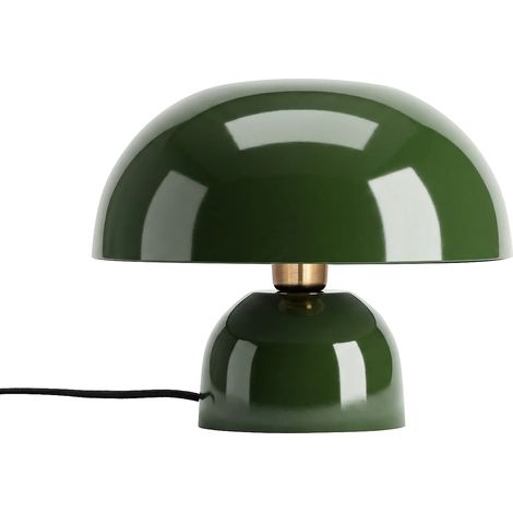 Lampada da tavolo a fungo in metallo - Ø 31 x H. 25 cm - Kaki brillante - SIDNEY (1/5)