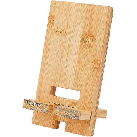 1 Support de téléphone en bambou, support universel portable pour tablette, support de téléphone en bois détachable du Pérou (1/5)