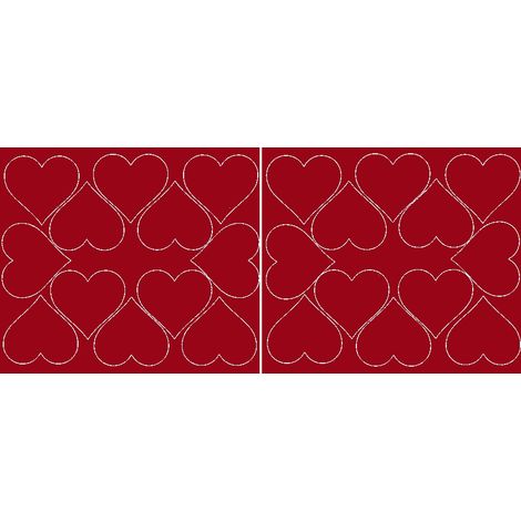Adesivi a forma di cuore per San Valentino, 7 cm, 24 pezzi, rosso scuro opaco