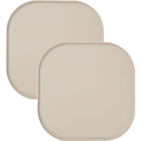 Tapis de Nourriture Imperméable en Silicone pour Chiens et Chats, Antidérapant, Facile à Nettoyer, Compatible Alimentaire, Disponible en Plusieurs Couleurs (Beige, 26cm x 26cm) (1/5)