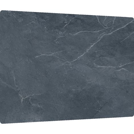 Allboards – Plaque de protection en verre trempé 60x52cm – Résistante aux rayures – Compatible avec cuisinières céramiques, électriques et à gaz – Motif marbre gris anthracite