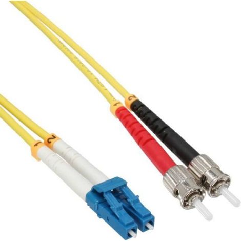 Câble fibre optique - - Duplex LC/ST - OS2 9/125µm - 2 m - Gaine sans halogène
