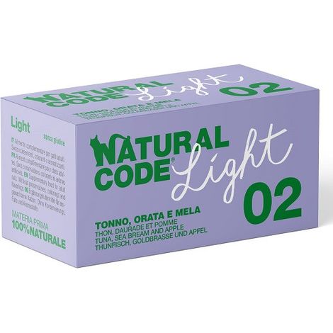 Natural Code Gatto Light Pack 4x70gr 02 Tonno Orata e Mela