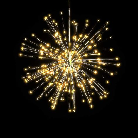 Guirlande lumineuse LED en fil de cuivre, guirlande de Noël décorative avec effet explosion et télécommande pour l'extérieur (1/5)