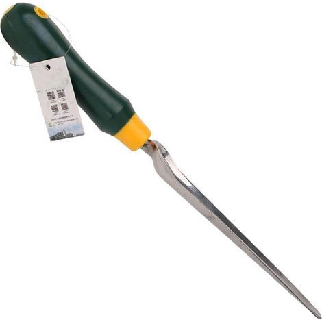 Outil de Désherbage Manuel, Poignée Ergonomique, Couleur Vive, Durable, Cadeau de Jardin, Acier Inoxydable, pour la Plantation, Le Repiquage, Le Désherbage (Manche Vert Encre) (1/5)