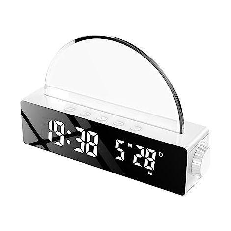 Réveil numérique à grand affichage LED pour chambre à coucher, simulation de lever de soleil (1/5)
