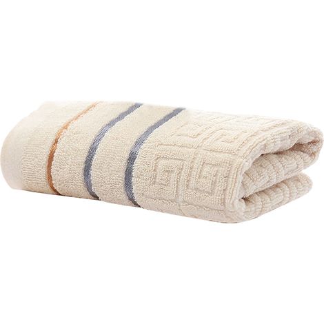 2 pièces serviette de bain, motif Grande Muraille, 100 % coton, 34 x 72 cm et 140 x 70 cm, tapis de bain inclus (1/5)