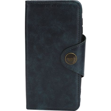 Housse anti-choc en cuir intégral pour Samsung Galaxy X Cover 5 avec fente pour carte, bleu (1/5)