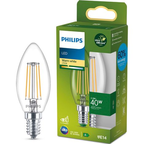 Ampoule Philips ultra efficient LED 2.3 W 2700K (1/5)