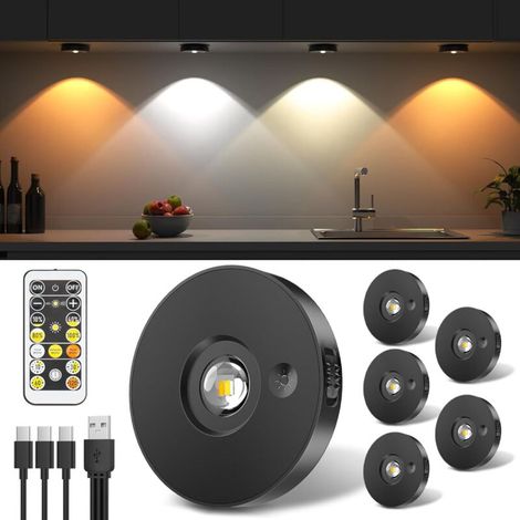 USB-rechargeable LED spotlight, under-cabinet lighting, LED cabinet lights (1/5)