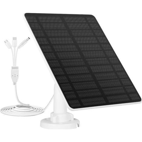 Panneau solaire Eufy GuKKK 5W pour appareil photo, panneau solaire 5V avec port USB-C, adaptateur micro USB, étanche IP65 (1/4)