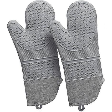 38 cm (15 Zoll) lange Silikon-Küchenhandschuhe: hitzebeständig bis 260 °C (500 °F), rutschfest.