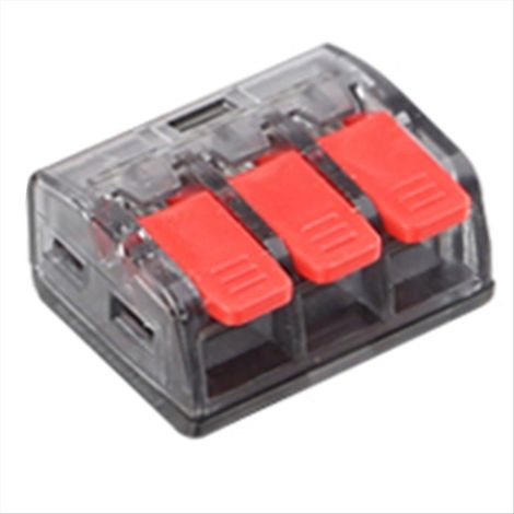 CMK63 Connecteurs rapides à levier pour câbles électriques, bornier, assortiment domestique, 0,08-4 mm², 32 A, 1 entrée, 2 sorties (1/5)