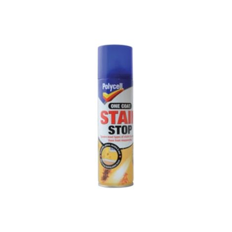 Polycell Stain Stop Paint 250ml - Effective Stain-Resistant Interior Paint with Aerosol and 1L Options