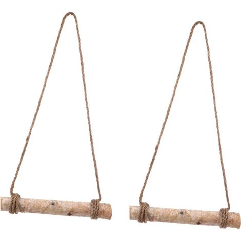 2 Stück Holzornament Wanddekoration mit hängenden