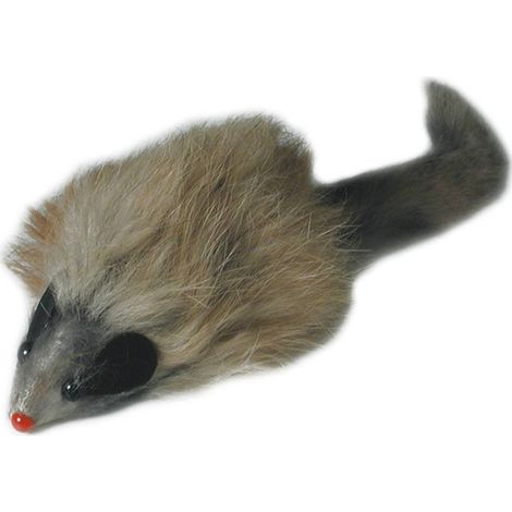 Jeu de souris sonore en grande fourrure pour chats