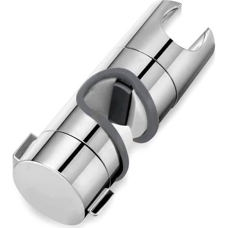 Gleitender Halter für Duschstange - Halter für Handbrause - Verstellbare Handbrause - 360° drehbar, einfache und werkzeugfreie Installation - Kompatibel mit Duschstangen (1/4)