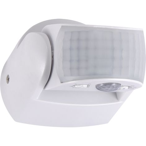 Sensor de movimiento y crepúsculo 1200W 230V 180/360 grados 12m IP65 blanco patrulla 2xPIR Ideus 03924 (1/2)