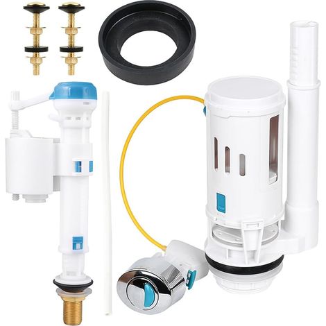 Système De Chasse D'eau Double Universel, Kit De Remplacement Pour Réservoir De Toilette À Hauteur Réglable, Sortie De 2 Pouces, Mécanisme À Double Débit (1/5)