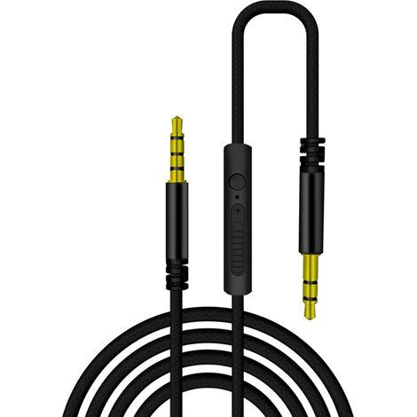Câble audio 3,5mm mâle-mâle avec micro pour téléphone, casque et voiture (1/5)