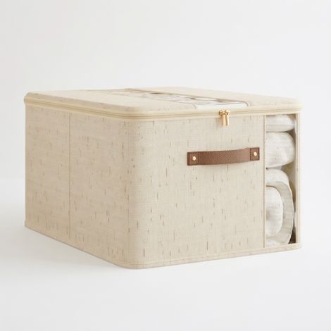 Boite rangement textile fenetre zip tres grand pour la maison (1/5)