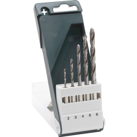 Bosch Accessories 2609255326 Holz-Spiralbohrer-Set 5teilig 2 mm, 3 mm, 4 mm, 5 mm, 6 mm 1/4" (6.3 m