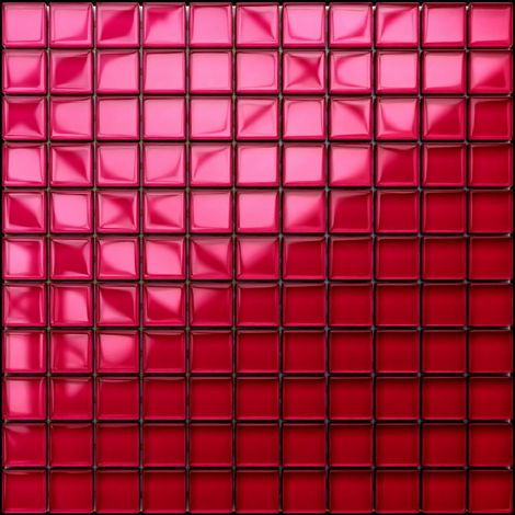 Ilcom mosaico in vetro su rete per bagno e cucina 30cm x 30cm - Red passion (1/5)