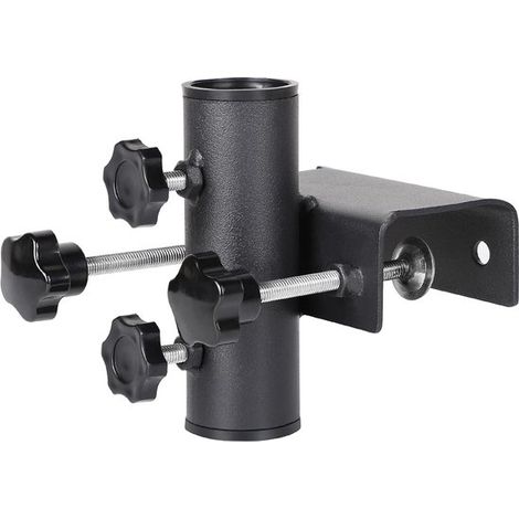 Portaombrelli quadrato per ringhiera, morsetto per pali di ombrellone Ø25～38 mm, lunghezza massima del morsetto 61 mm (1/5)