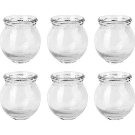 Ensemble de 6 ventouses chinoises en verre pour la thérapie par ventouses, appareil de massage, ventouses en verre pour le bien-être (1/2)