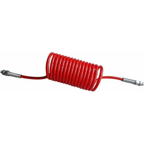 Tubo spiralato rosso con raccordi M1,6x1,5mm - M22x1,5mm