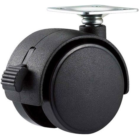 RUOTA PER MOBILI DOPPIA ø 50 - piastra mm 38 x 38 - capacità kg 30 - pz 2 BL